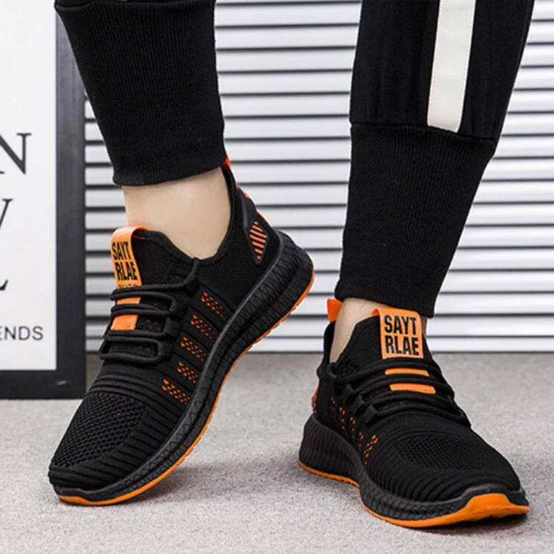 Men's Sports Shoes Mesh Breathable Casual Running Lightweight Flying Woven Tide | Обувь