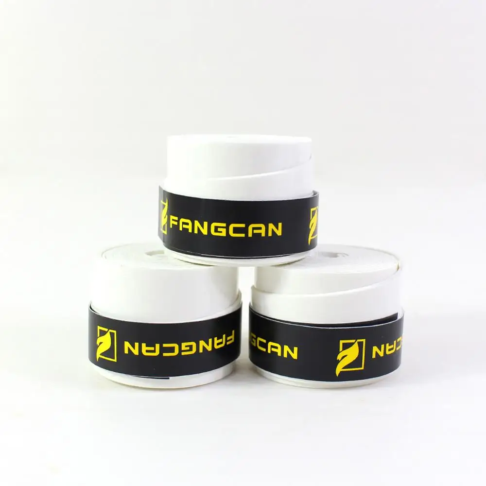 White FANGCAN 3 шт. Сменные липкие накладные ручки для игры в теннис, бадминтон, сквош ручка для ракетки, лента - Цвет: White