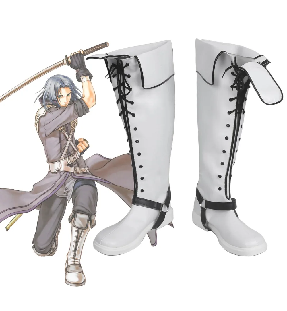 

Fire Emblem Path of Radiance Zihark Cosplay Boots Shoes White Custom Made