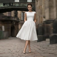 myyble smileven boho bride dress 2021 satin fake dress vestido de casamento princess wedding romatic wedding party dress