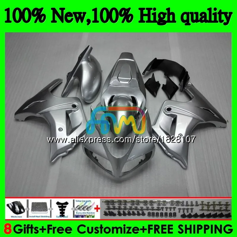 

SV650S For SUZUKI SV650 1000 03 04 05 06 07 08 Gloss silvery 47BS.8 SV1000S SV 650S 1000S 2003 2004 2005 2006 2007 2008 Fairing