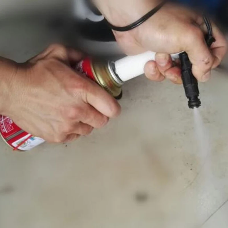 

Auto Fuel Injector Nozzle Flush Cleaner Adapter DIY Cleaning Tool Universal Car Kit Set Universal