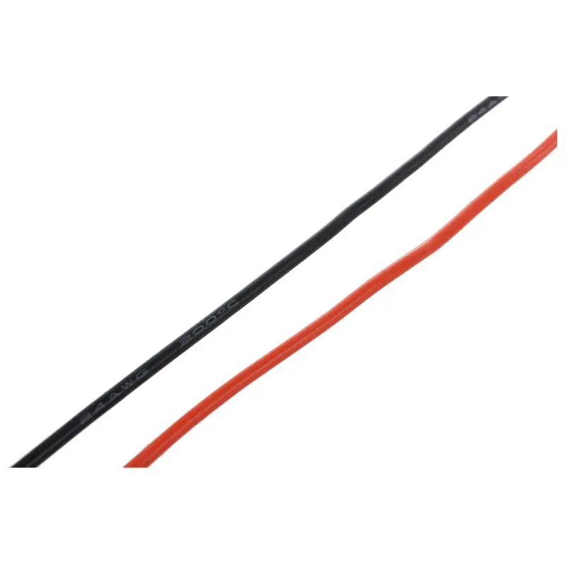 2x 3M 24 Gauge AWG Silicone Rubber Wire Cable Red Black Flexible | Обустройство дома