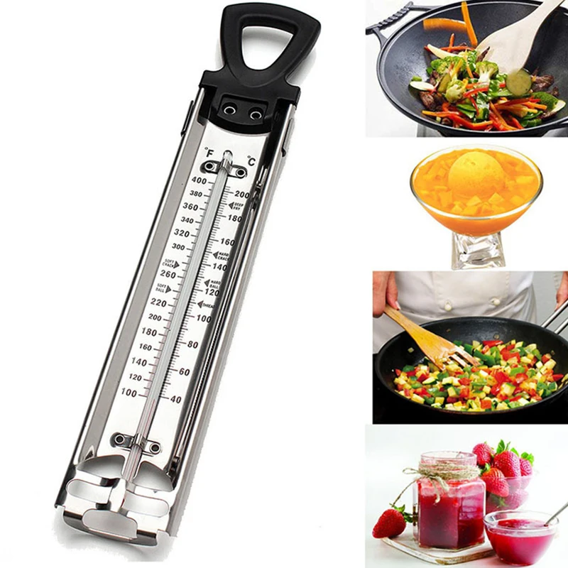 

Candy/Jelly/Deep Fry Thermometer, Stainless Steel, with Pot Clip Attachment and Quick Reference Temperature Guide