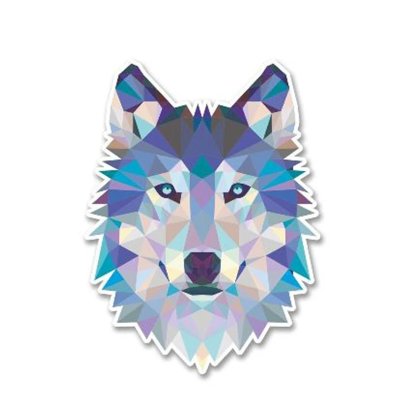 

13cm X 9cm Car Sticker Cartoon Abstract Husky Wolf Vinyl Sticker Laptop Travel Luggage Decal Waterproof Accessories Cartoon