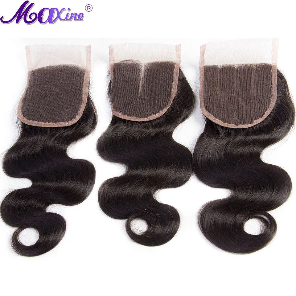 Малазийские пучки волос с закрытием объемные волнистые Maxine Remy человеческие 3 шт.