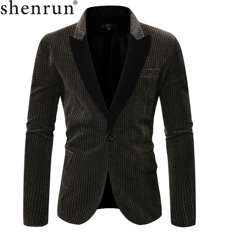 

Shenrun, мужские блейзеры, Осень-зима, пиджак, серый кофе, смокинг, куртка, Хаундстут, квадратный цвет, для банкета, платье, повседневное, официальное