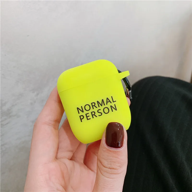 Флуоресцентный цветной чехол для Apple Airpods, Одноцветный защитный чехол для наушников с Bluetooth для Airpod 2 1, чехол для наушников, сумка - Цвет: style 9