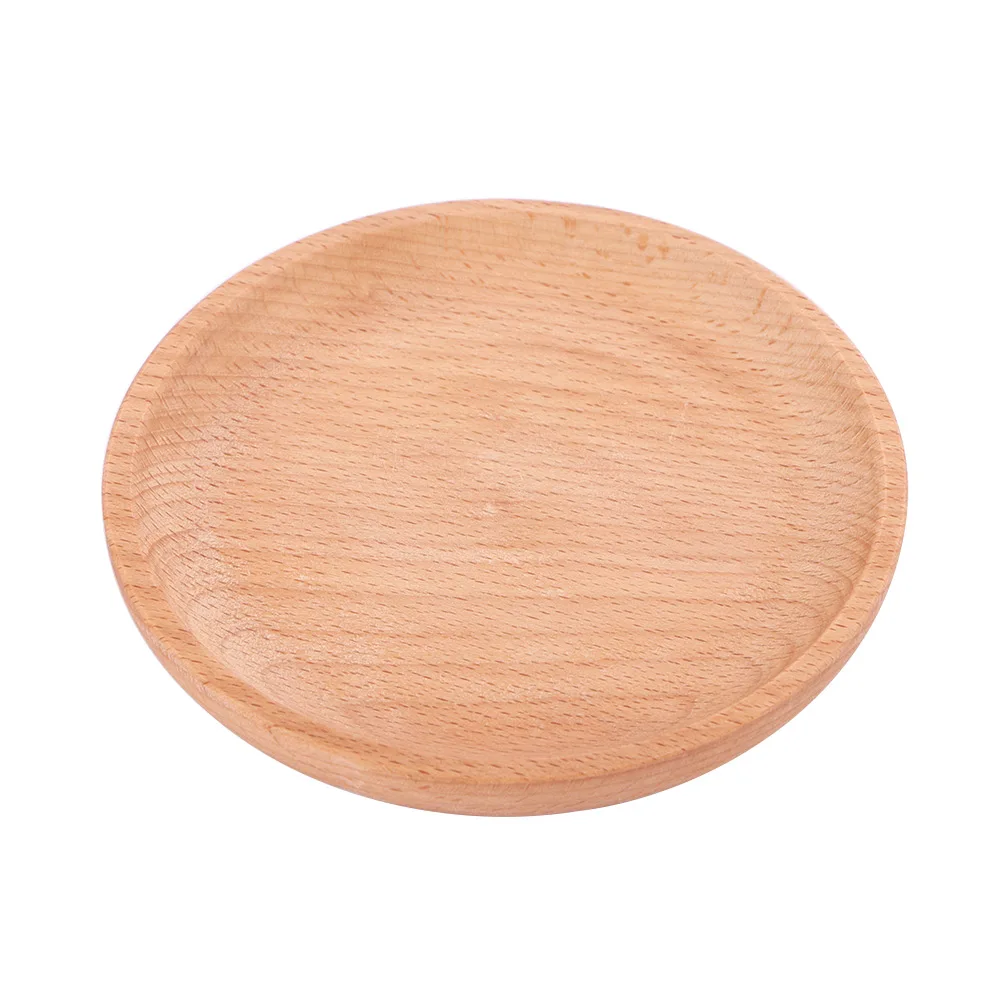 Круглая посуда 1 шт. Маленькая деревянная тарелка кухонный поднос для хлеба