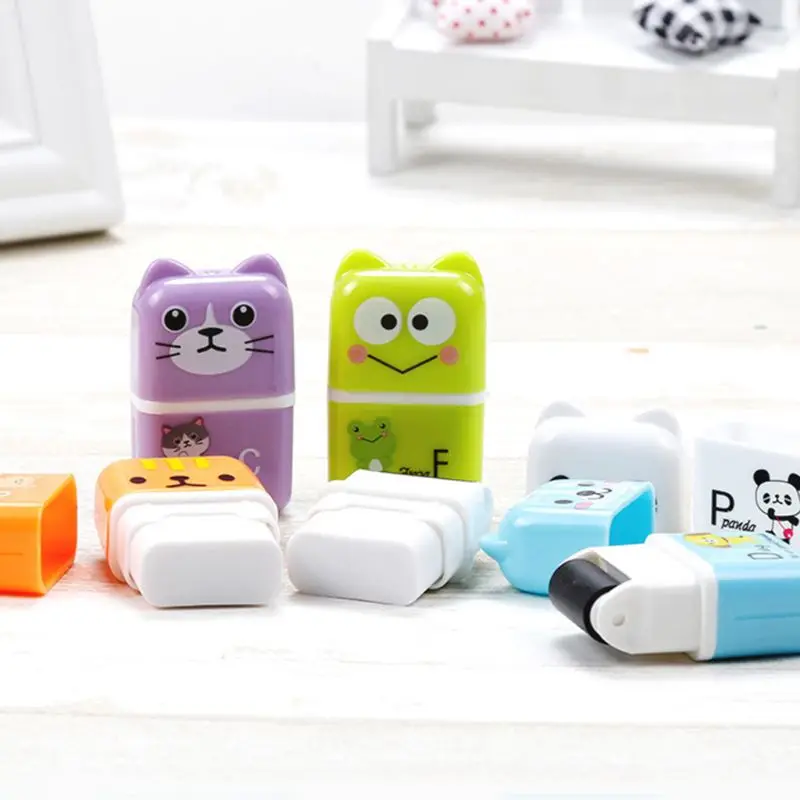 Милый мультяшный ролик цветной прямоугольный ластик резиновые ластики для