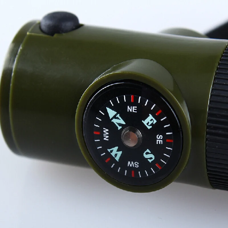 Многофункциональный свисток 7 в 1 со светодиодной лампой compassmeter увеличивающее
