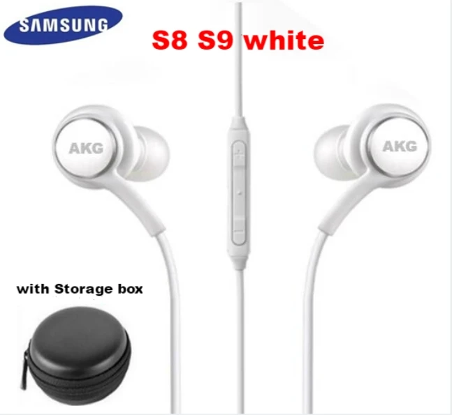 original Samsung earphone 3.5mm In-Ear IG955 Mic wired Headset for huawei xiaomi AKG Samsung S8/s8+ S5 S6 S7 S9 S10 Smart phone - Цвет: S8 white with box