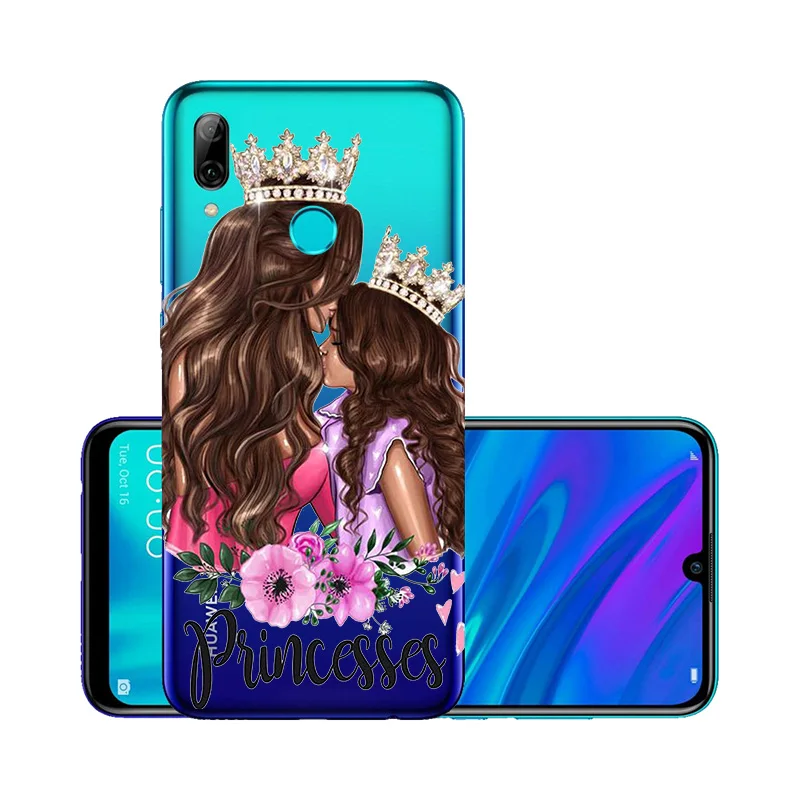 Super Mom Girl Baby Painted Soft Case For Huawei P8 P9 P10 P20 Lite Plus P30 2017 P Smart 2019 Z Mate 10 20 30 Pro Cover |