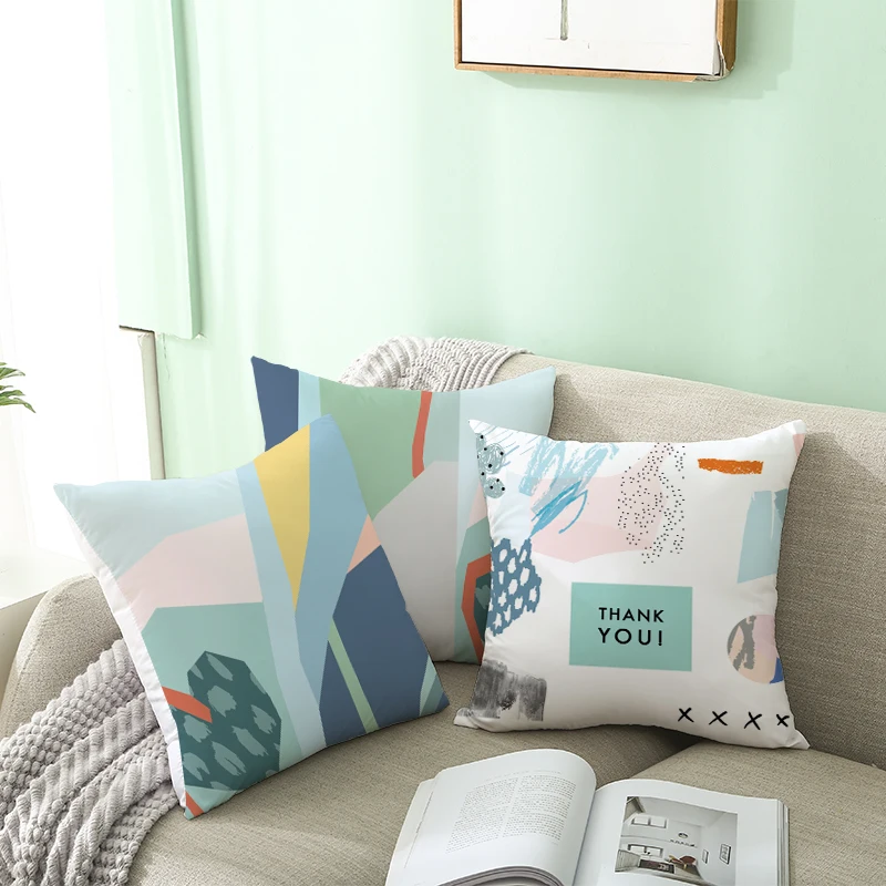 Декоративный чехол для диванной подушки puнапомните в скандинавском стиле с