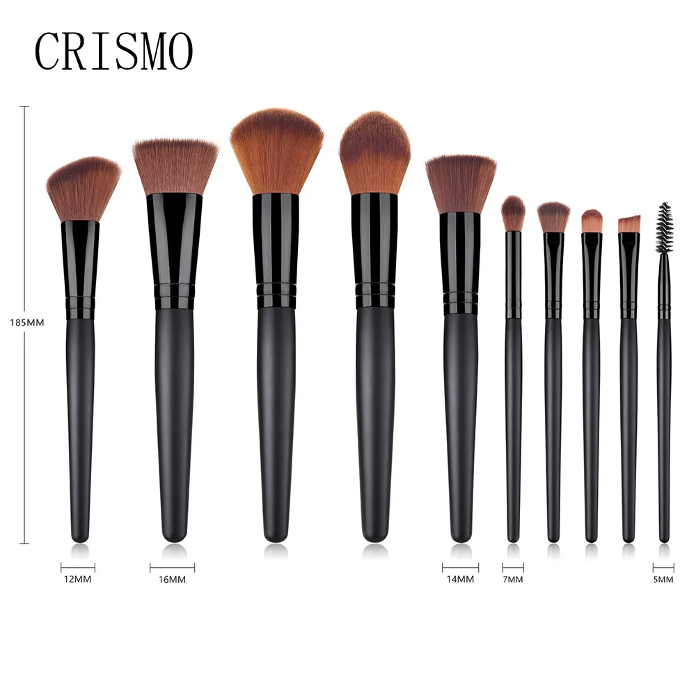 Набор синтетических кистей для макияжа 10 шт. | Красота и здоровье