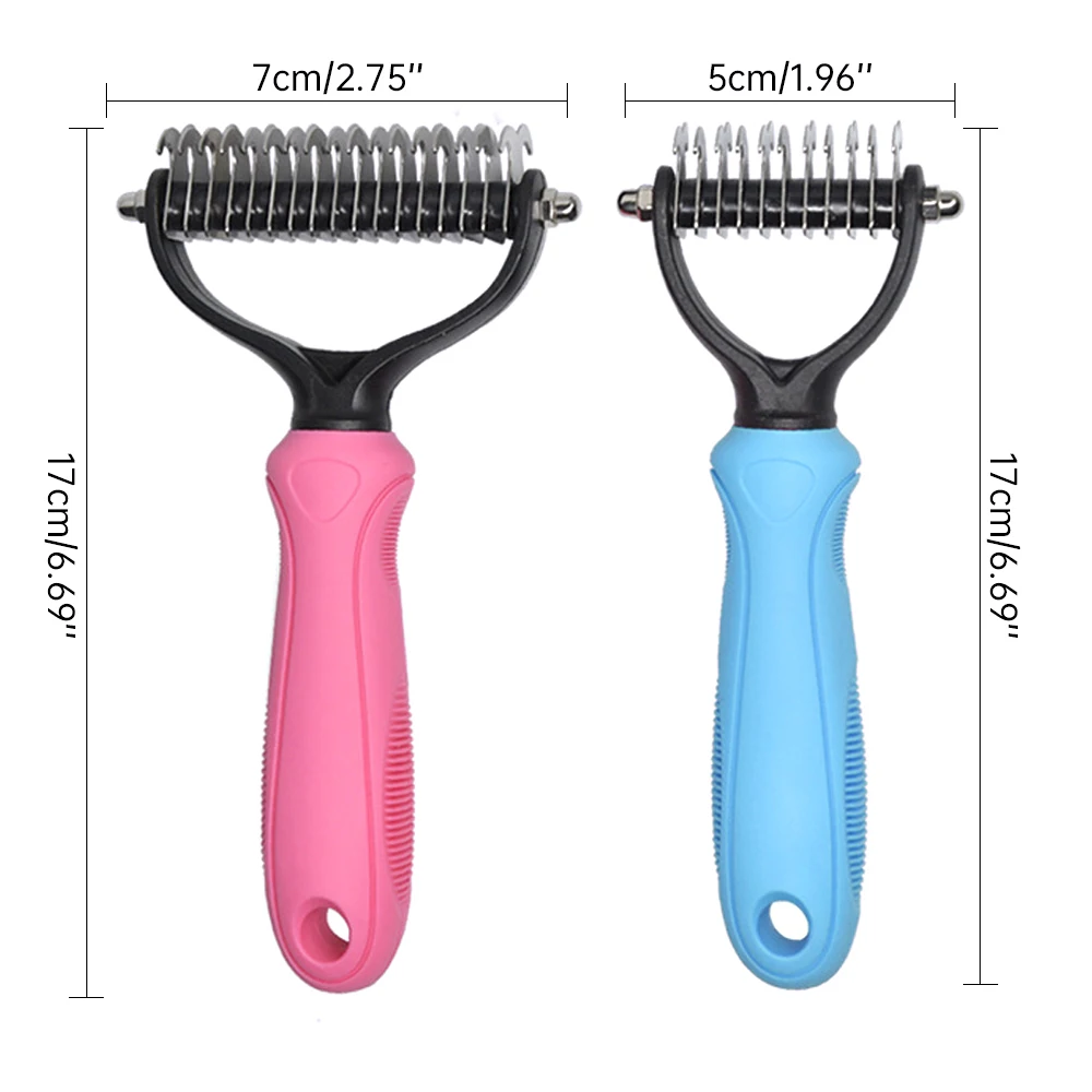 

Pets Hair Removal Comb Knot Cutter Brush Double Sided Cat Dog Grooming Shedding Tool Long Curly Hair Cleaner Comb Pet Grooming