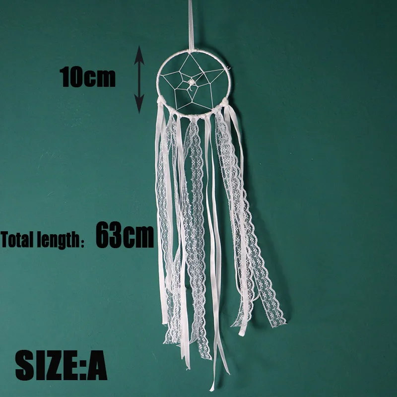 Подвесные белые Ловцы снов ветряные колокольчики подвеска с пером домашний
