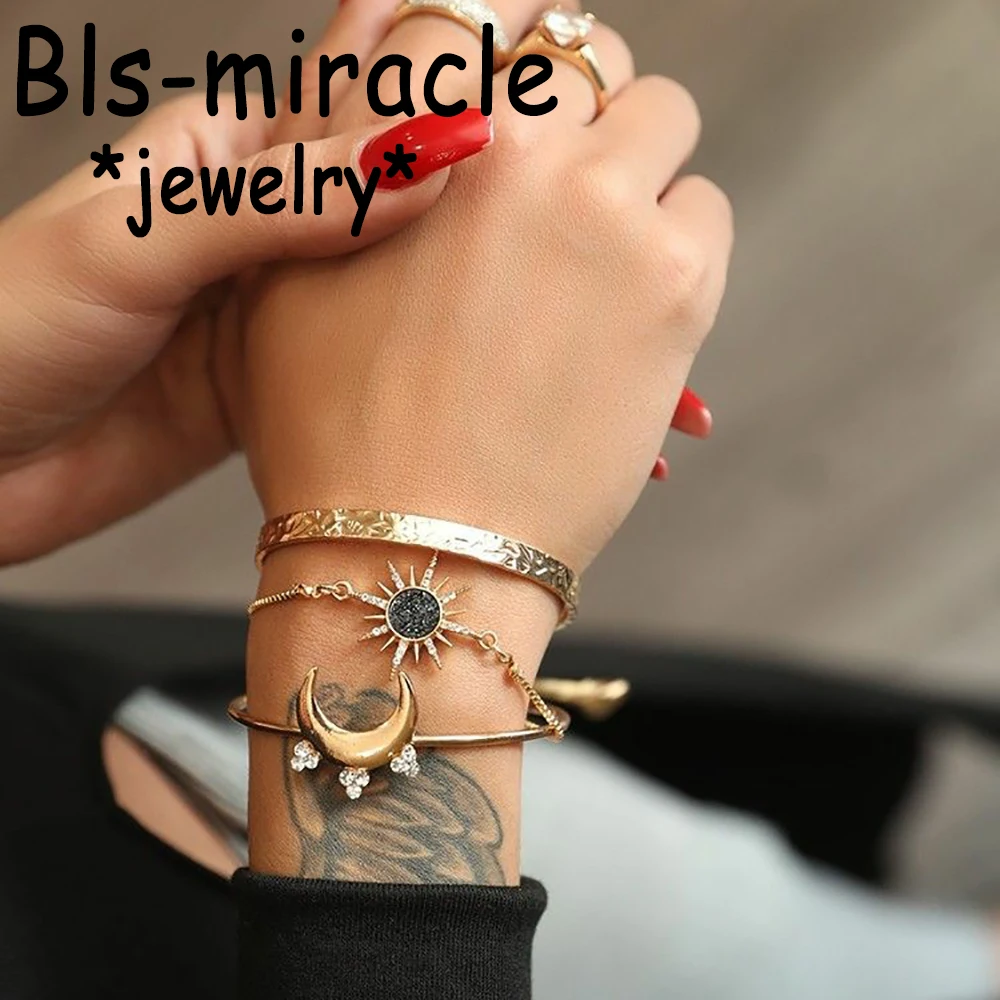 MAA OE Новое винтажное золото с украшением в виде кристаллов геометрических фигур