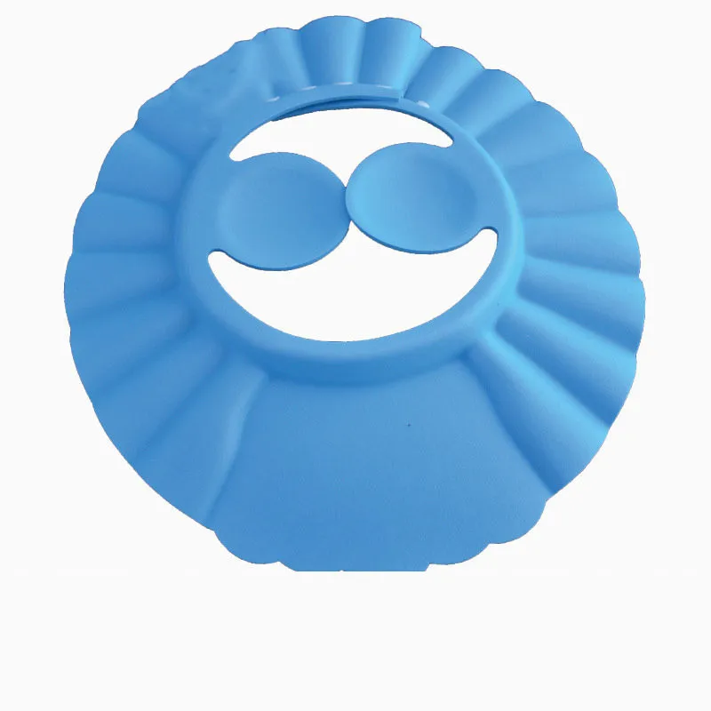 Blue with ears Детская шапочка для душа детская безопасная шапочка для душа детская Регулируемая водонепроницаемая шапочка для шампуня детская защита для ушей детская шапочка для ванной - Цвет: Blue with ears