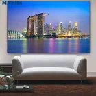 Алмазная вышивка с изображением пейзажа залива Сингапура, полностью круглая квадратная картина 5d сделай сам, Алмазная мозаика, набор для домашнего декора GG5369