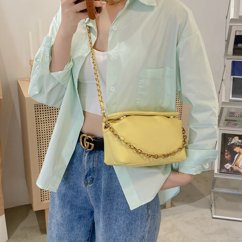 

Сумка-мессенджер Женская квадратная из мягкой кожи, Модный Роскошный дизайнерский саквояж на плечо, однотонный чемоданчик