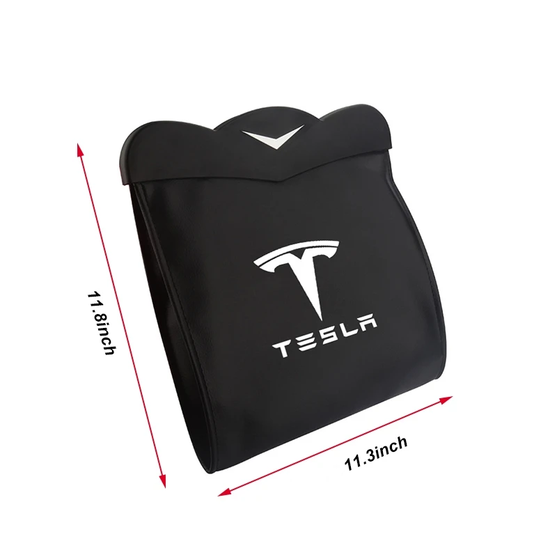 

New Multifunctional Car Trash Bag For Tesla Model 3 Y S X Anti-Kick Cushion Suspended At The Rear Of The Seat Accessories