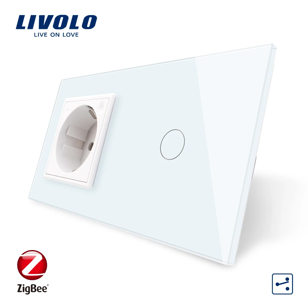 Livolo стандарт ЕС Новый смарт Wifi 16A розетка питания с двумя способами сенсорный