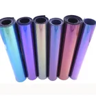 1 лист 25 см x 25 см голографический Цвет изменения теплопроводная поливинилхлоридная Серебристые тепла Пресс машина футболка гладить на HTV