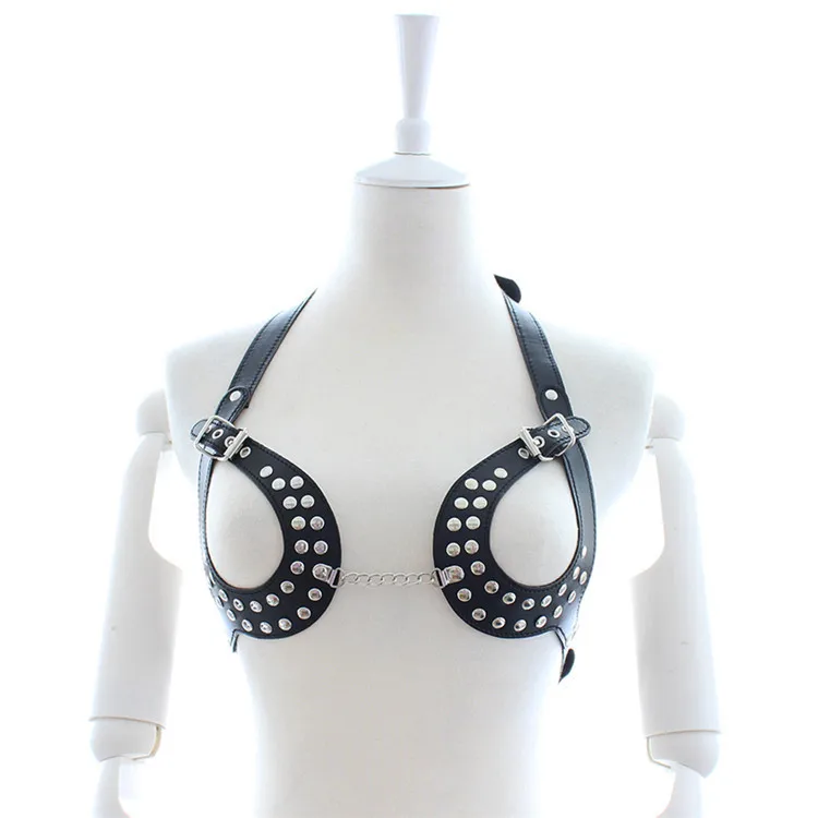 Женский открытый бюст портупея Сексуальное белье Ночная Клубная одежда Pu