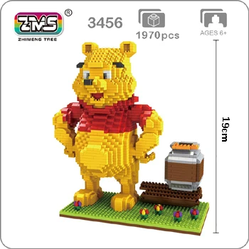 Beear ZMS Игра Супер Марио Луиджи Йоши Боузер огонь Tanooki Марио 3D модель мини здание алмаз маленькие блоки игрушка цветок монета без коробки - Цвет: Beear