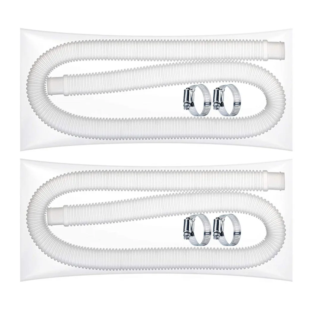 

2pc 1.25" Diameter Accessory Pool Pump Replacement Hose 59" Long For Pump Models 603 And 637 Durable And Practical