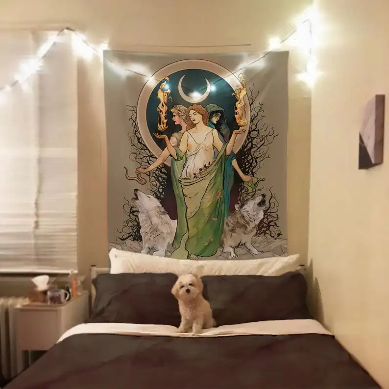 декор для комнаты гобелен аниме на стену Декоративный Hekate с изображением Богини