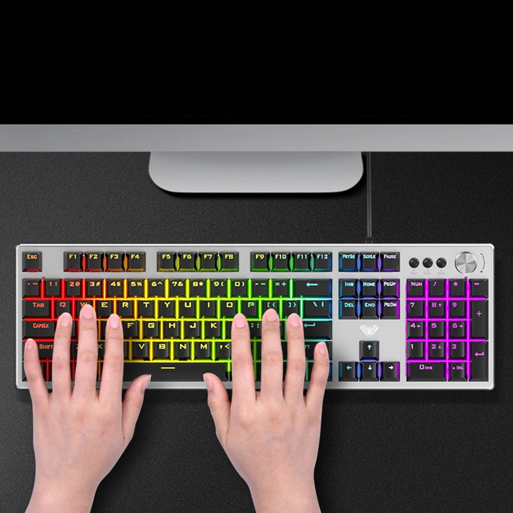 

Womier 87 key K87 Hot Swappable RGB Backlight Gaming Mechanical Keyboard Durable and Wear-resistant Gateron Switch Keyboard