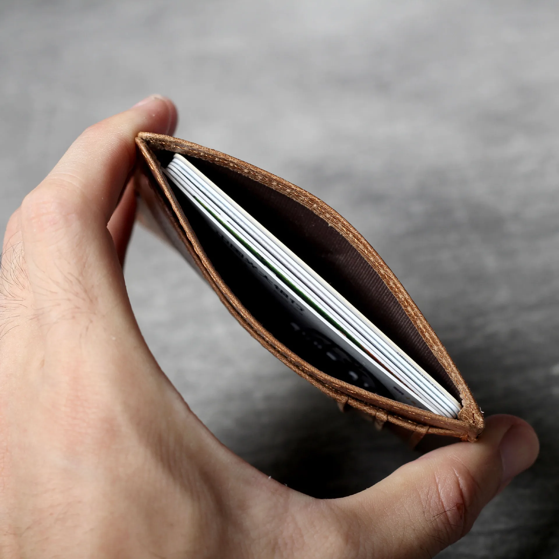 НАТУРАЛЬНАЯ КОЖА Oxhide зажим Винтажный Мужской держатель для карт