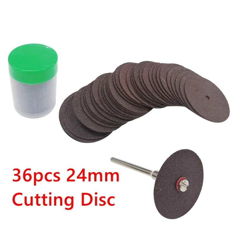 

36 шт. 24 мм мини-дрель из стекловолокна, режущий диск, отрезное колесо, Аксессуары Dremel, абразивные инструменты для вращающегося инструмента