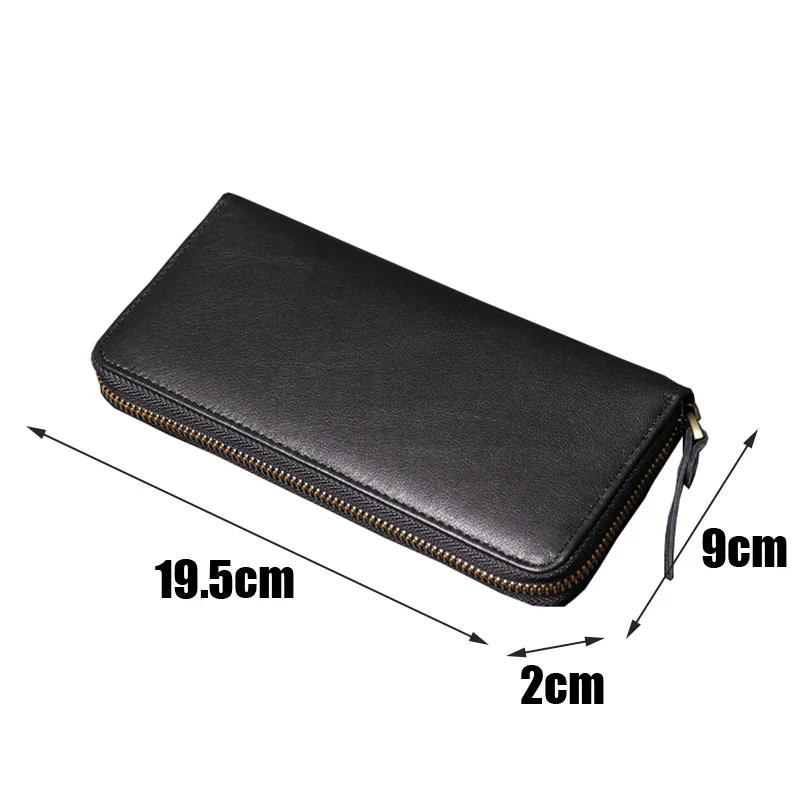 Мужской кожаный Длинный кошелек AETOO мужская кожаная сумка бумажник с несколькими