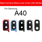 Задний стеклянный объектив для Samsung Galaxy A40 SM-A405FD A405FD SM-A405FN A405FN, основной задний объектив камеры, стекло с наклейкой, запасные части