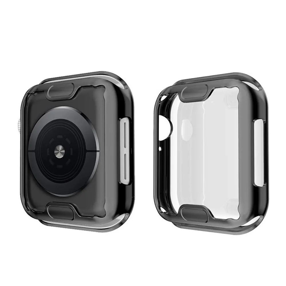 Soft Silicone case cover For apple watch band Apple Watch 4 3 5 case 44mm/40mm iwatch 42mm/38mm case&screen protector cover