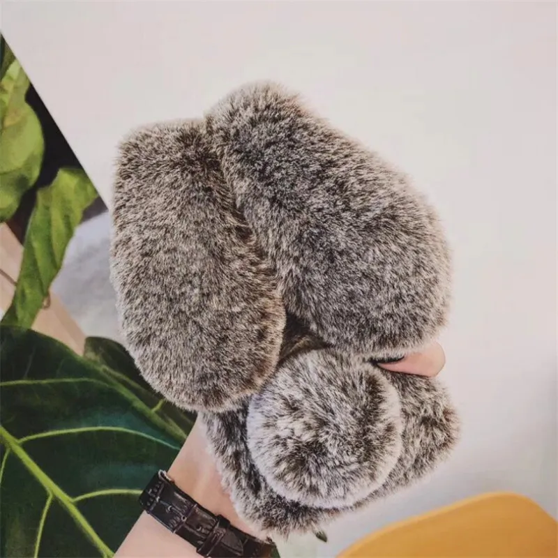 Чехол для телефона с кроличьим теплым мехом LG X Power 2 мягкий чехол из ТПУ 3 Stylo 5 G8 Thinq