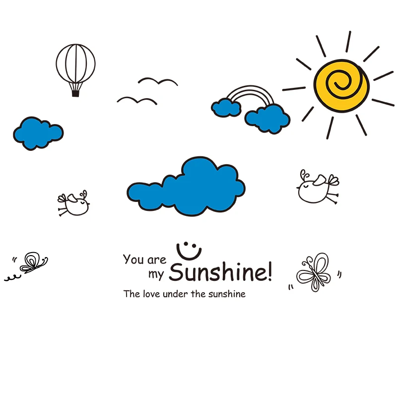 

Traffic Tools Cars Airplanes Wall Stickers DIY Cartoon Clouds Mural Decals for Kids Bedrooms Home Decoration
