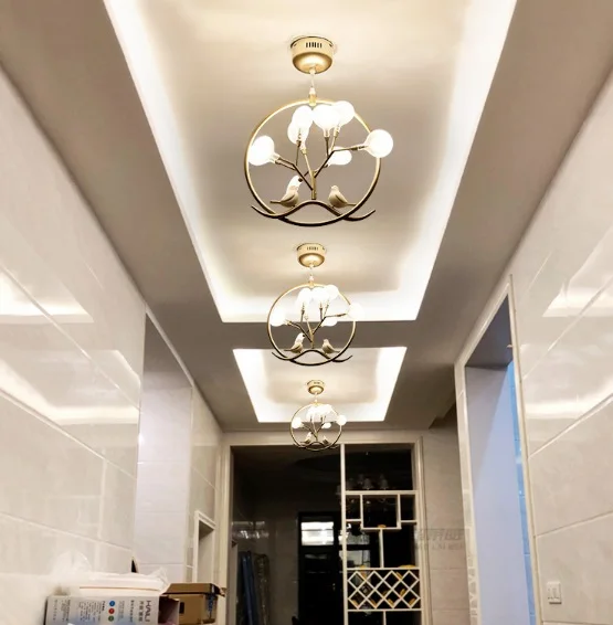 Household LED Nordic balcony lamp modern minimalist creative bar cloakroom home lighting corridor aisle bird porch chandelier |