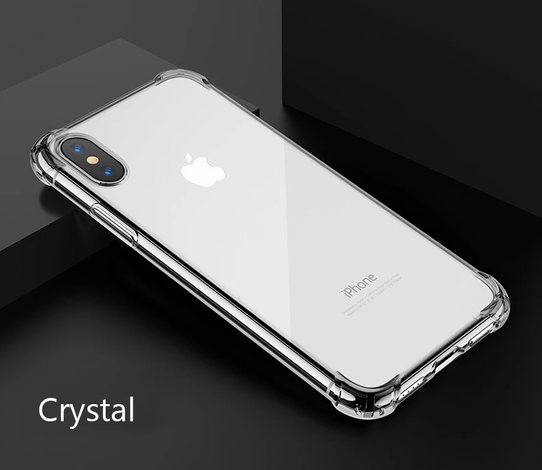 Кристально чистый ТПУ полный защитный чехол для iphone x X мягкий телефона