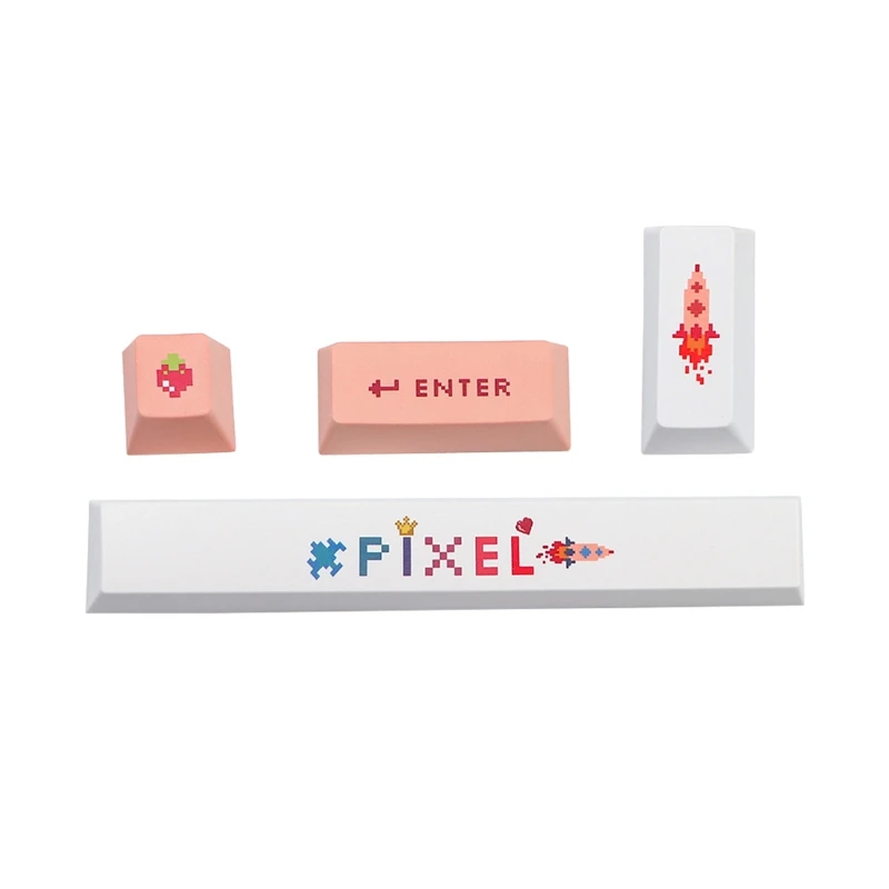 

Клавиатура Механическая 4key с цветными пиксельными клавишами, клавишами ESC Enter 6.25u Spacebar PBT OEM, необычная клавиатура DIY с профилем