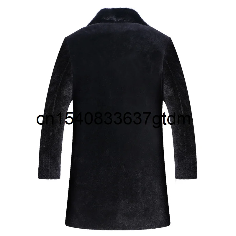 

New men's cashmere fur coat in winter of 2021