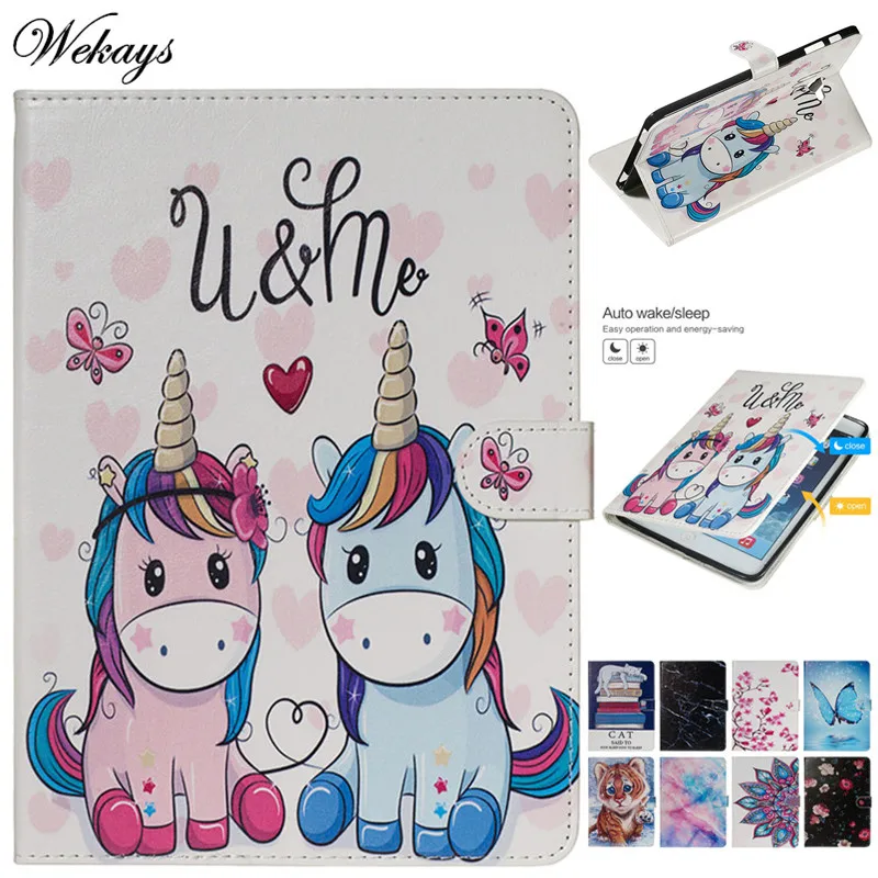 Wekays для Samsung Tab A6 10 1 T580 мультяшный умный кожаный чехол Galaxy A 6 2016 T585 Обложка