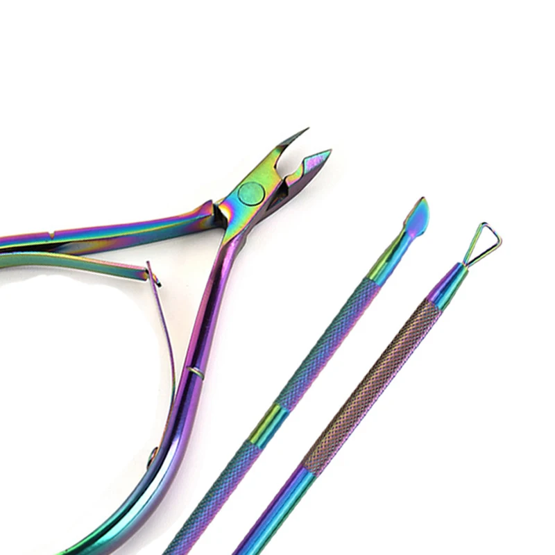 3 шт./кор. градиент цвета радуги Нержавеющая сталь толкатель для удаления