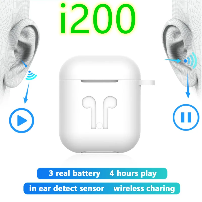 TWS i200 bluetooth наушники PK W1 H1 Сенсор кран управления наушники беспроводную зарядку PK i10 i10 TWS i12 i30 i60 i80 i100 i88 i99 TWS