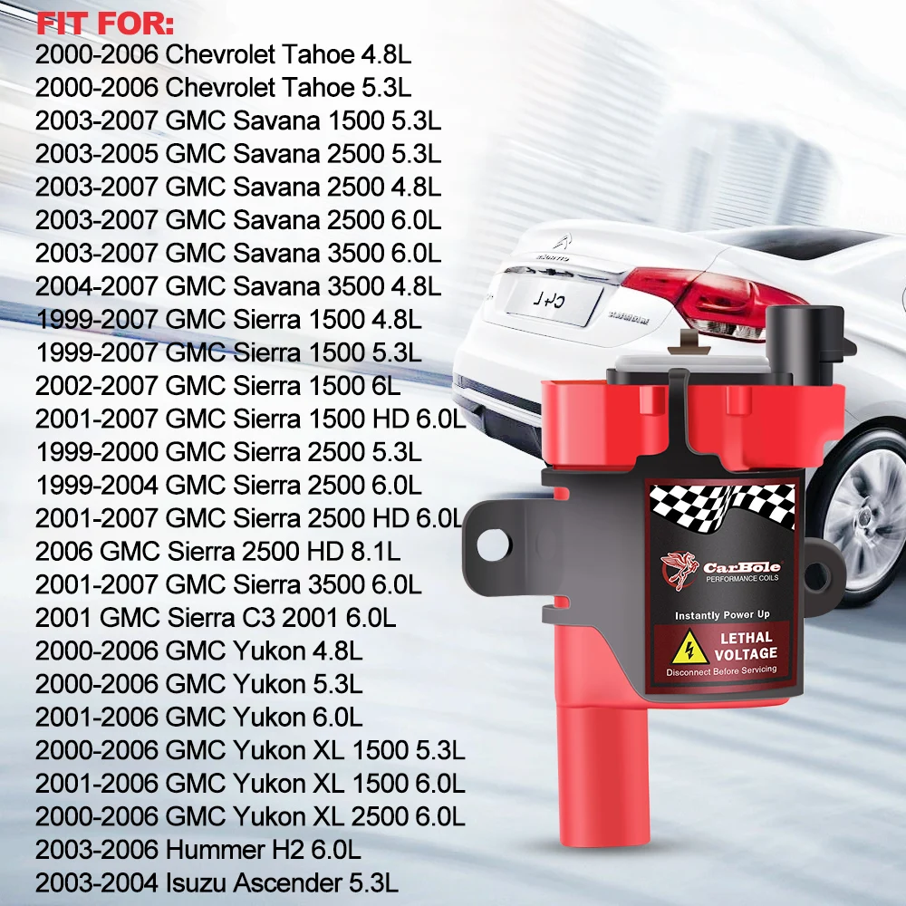 Набор из 8 катушки зажигания для GMC Chevy C1251 4.8L 5.3L 6.0L D585 высокопроизводительная