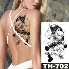 тату аниме временные переводные тату аниме татуировки временные анимэ наклейки большие наклейки наклейки из искусственного аниме, Токийский дьявол, японская маска лисы, сексуальная задняя талия, черная тату для тела