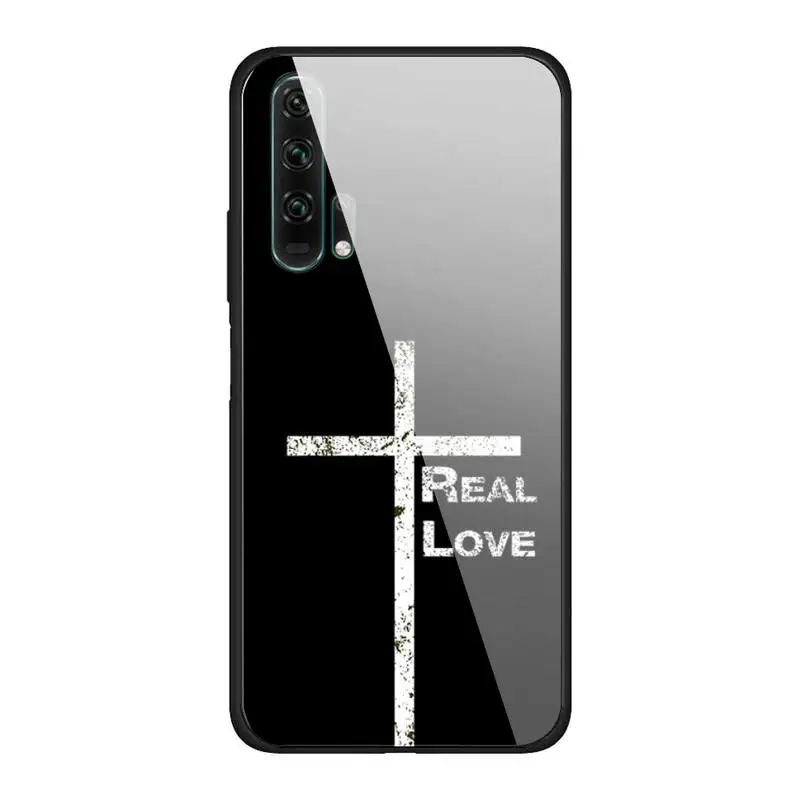 

Bible Jesus Christ Christian Cross Phone Case For Huawei Mate 9 10 lite 20Pro&Tempered Glass Back Cover For Honor 7A 8X 9 10 V10